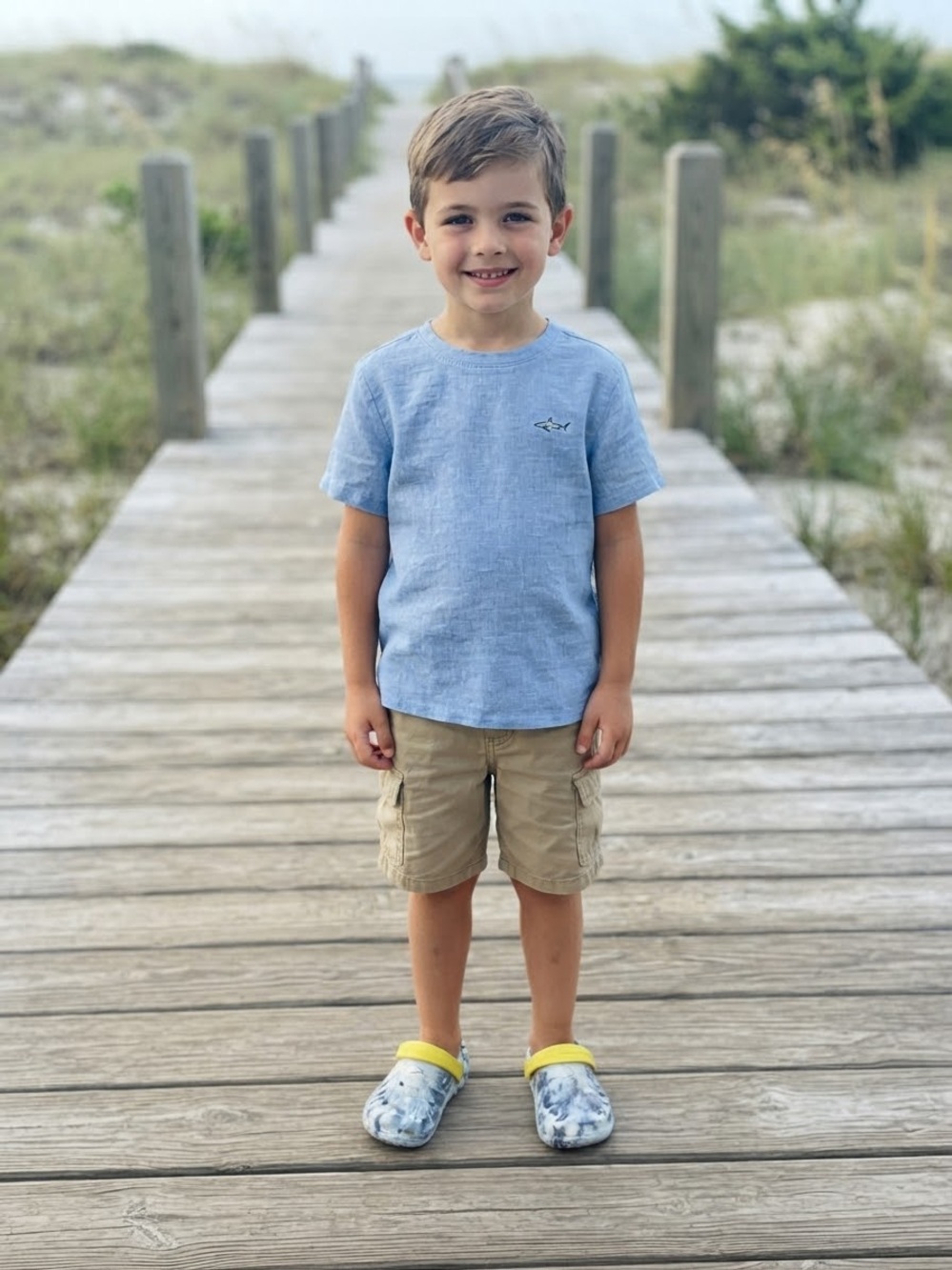 Kids Tie-Dye Clog Sandals with Yellow Strap